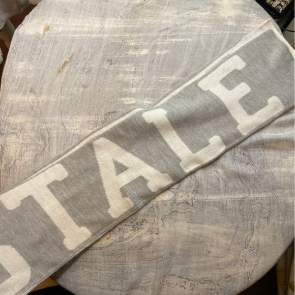 Fundraiser Item-AEROPOSTALE Knit scarf “chill out” gray and white - Picture 7 of 10